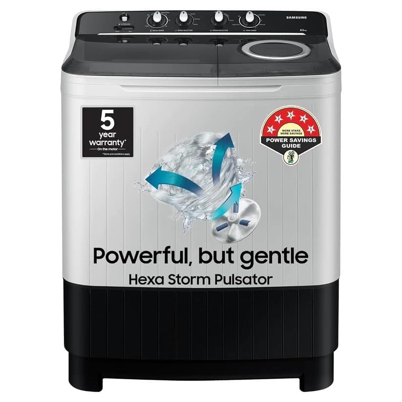 Samsung 9 kg, 5 star, Semi-Automatic Top Load Washing Machine (WT90C4260GG/TL, Air Turbo Drying, Light Gray,)-image-43