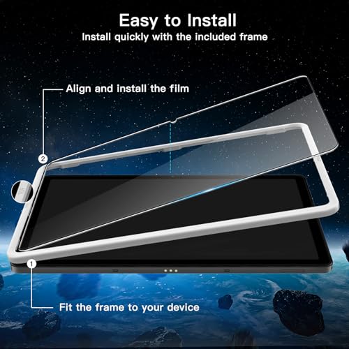 Image of JETech Screen Protector for Samsung Galaxy Tab A11 Plus / A11+ / A9 Plus / A9+ 11-Inch 2025 /2023 with Easy Installation Frame, Tempered Glass Film, HD Clear, 2-Pack