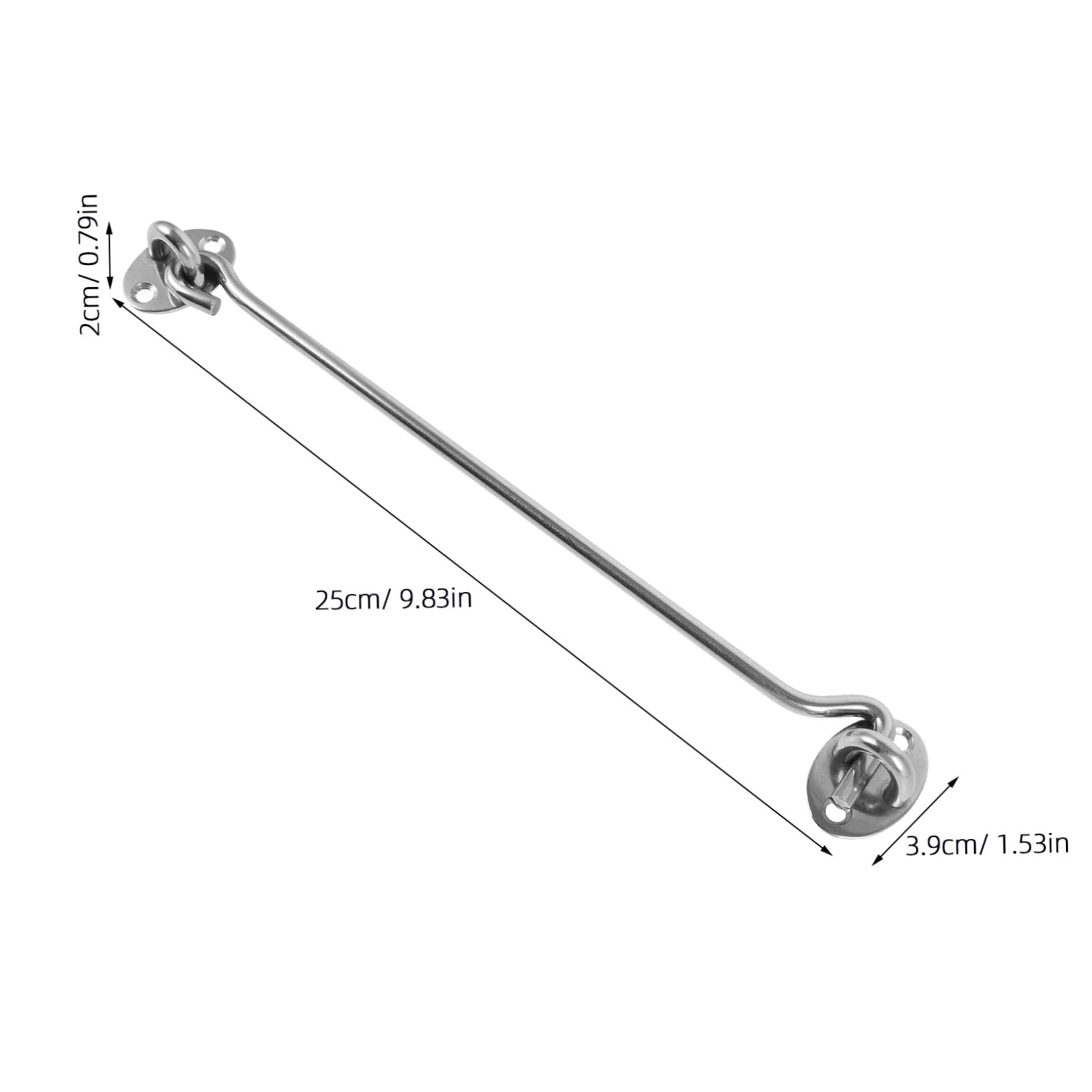 Cabilock Elegant Barn Door Latch Hooks 2pcs Stainless Steel Security Hooks for Windows