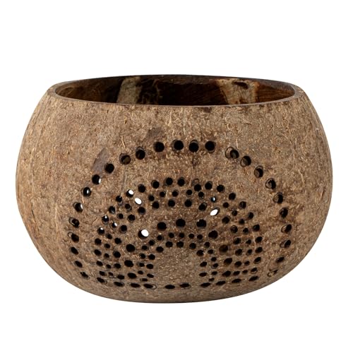 Restaurantware RWB0657BR-1 Coco Casa 4 X 3.3 Inch Coconut Shell Candle Holders, 1 Reusable Tealight Candle Holders thumb #12