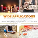 Rustark 70Pcs Kolorowe mini Świeczki Tealight Zestaw bezzapachowych świeczek Długotrwała, niekapiąca parafinowa świeczka do pieczęci woskowej, pieczętowania listów, imprez, dekoracja rzemieślnicza