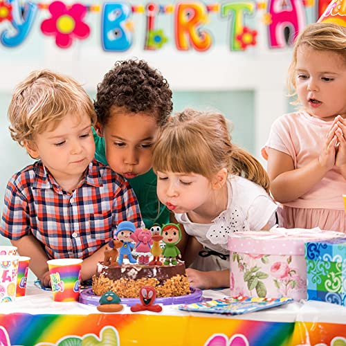 Pocoyo Mini-figuren, 7 stuks, taarttopper, Pocoyo, anime, party, taartdecoratie, levering Pocoyo, taartdecoratie, verjaardag voor kinderen, baby's, meisjes en jongens - Image 4