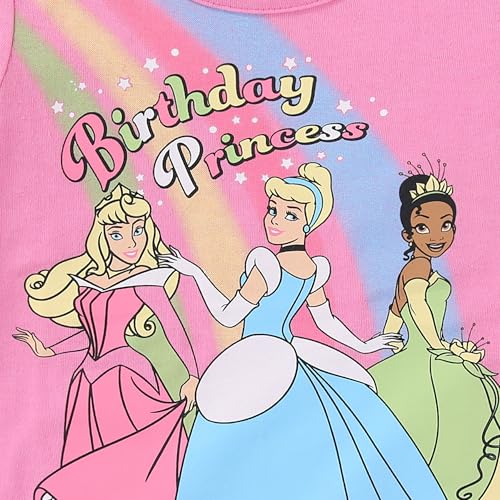 Image of Disney Princess Moana Frozen Birthday Girls T-Shirt for Toddler Big Kids