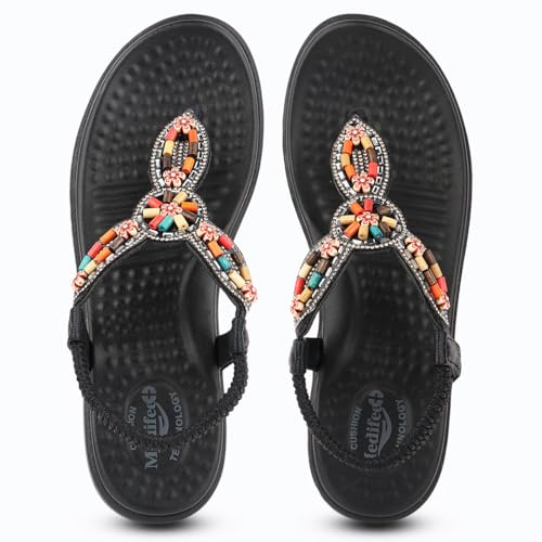 Image of Medifeet SoftStep Boho Chic Sandals - Pain-Free Fashion Walking | Style Without Sacrificing Comfort