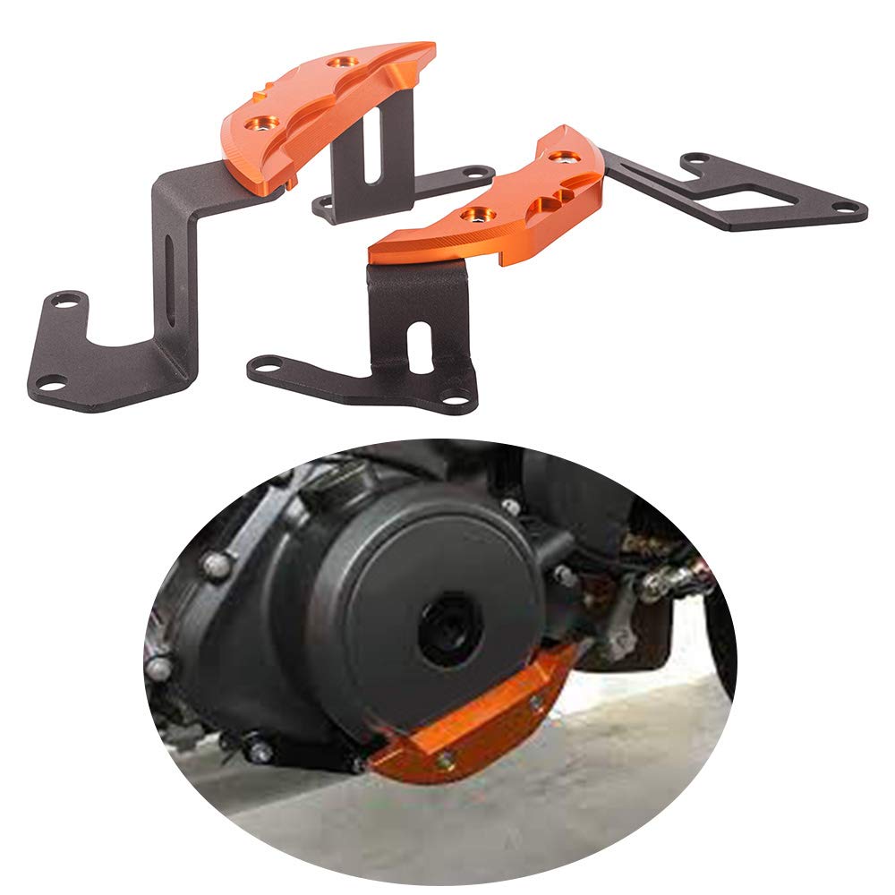 Set di Cursori per Carter Motore del Motociclo Protezione del Coperchio dell'accensione e della Frizione Protezioni Antiurto per Duke 390/RC390 2016-2020 (Arancia)