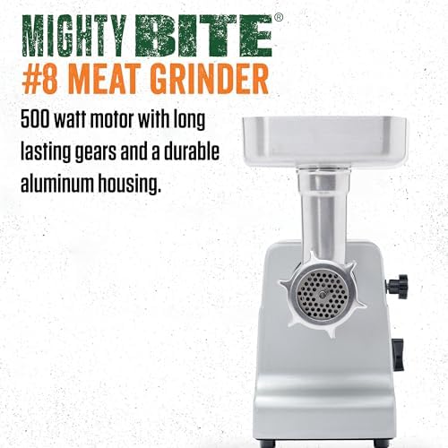 LEM Products MightyBite #8 Meat Grinder, 500 Watt Aluminum Electric Meat Grinder Machine, Ideal for Regular Use - Thumbnail 4
