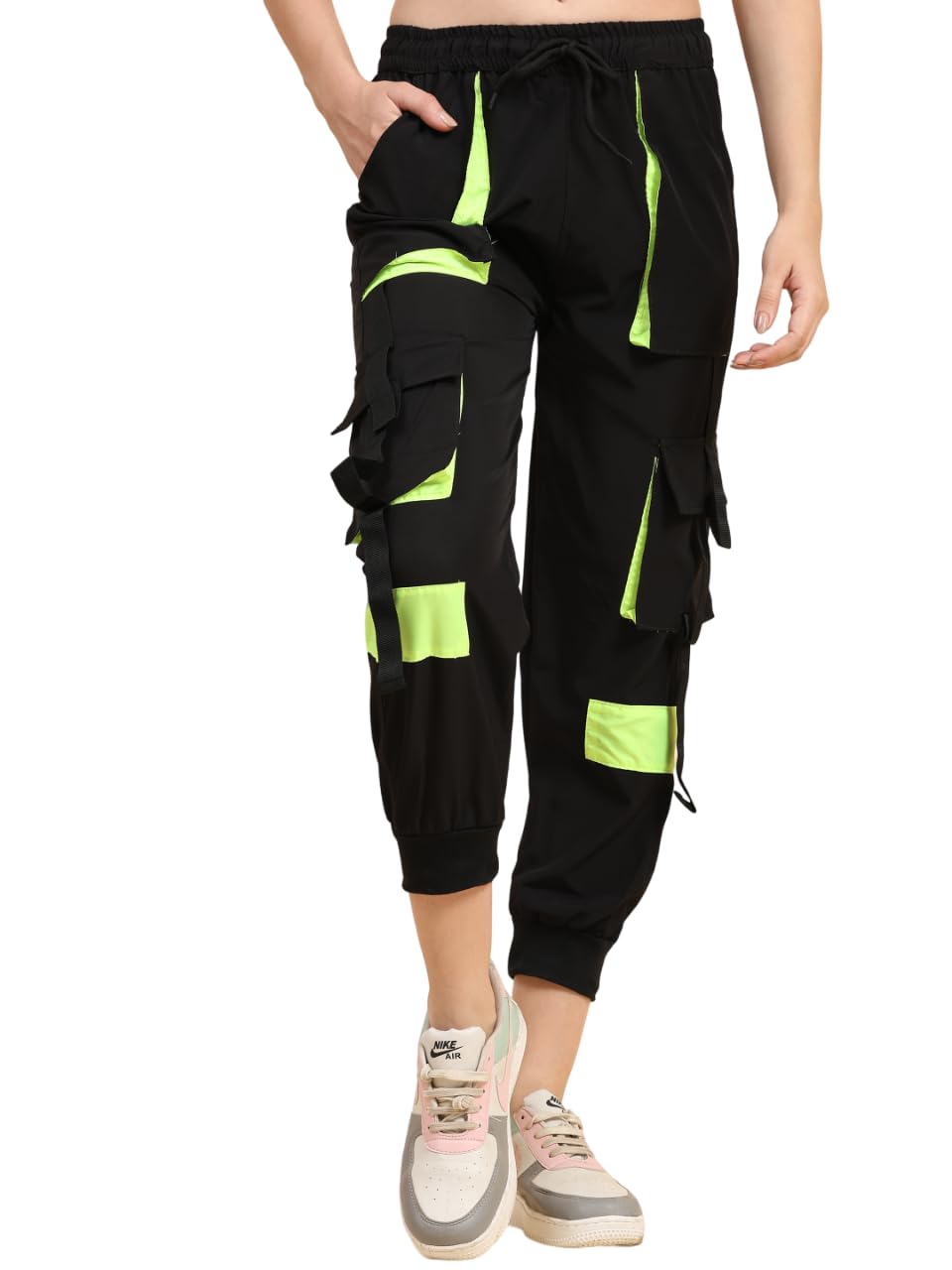 ameeha Women Sports Casual Jogger Pants Cargo Techwear Streetwear Hip Hop Track Pants-picture-10