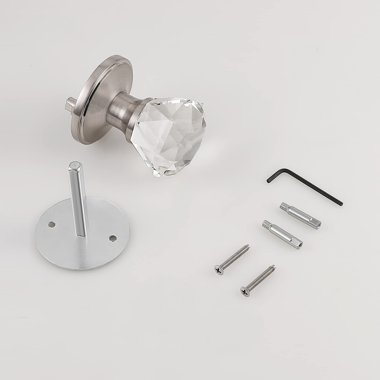 Amazon | Orger 6個パック クリスタル非アクティブドアノブ ロックなし