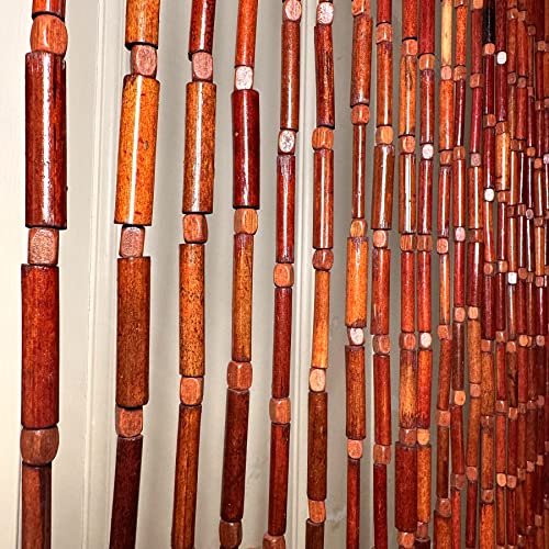 FlavorThings Natural Bamboo Beaded Curtain Divider