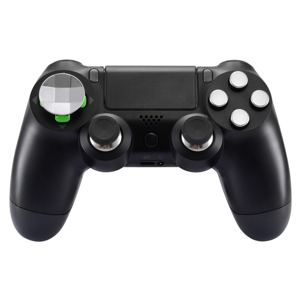 eXtremeRate Pulsanti D-pad Levette Analogiche Ricambio per ps4 Slim Pro Croci Direzionali Thumstick Joystick in Metallo Magnetico Ricambio per ps4 Controller(31 in 1)