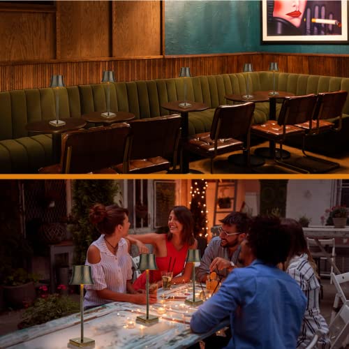 Shangcai Led Desk Lamp Cordless Table Light, Rechargeable Battery Powered 3 Levels Brightness Dimmable For Outdoor Portable Modern Restaurant Dining Lights Set Of 2 Pack Copper thumb #3