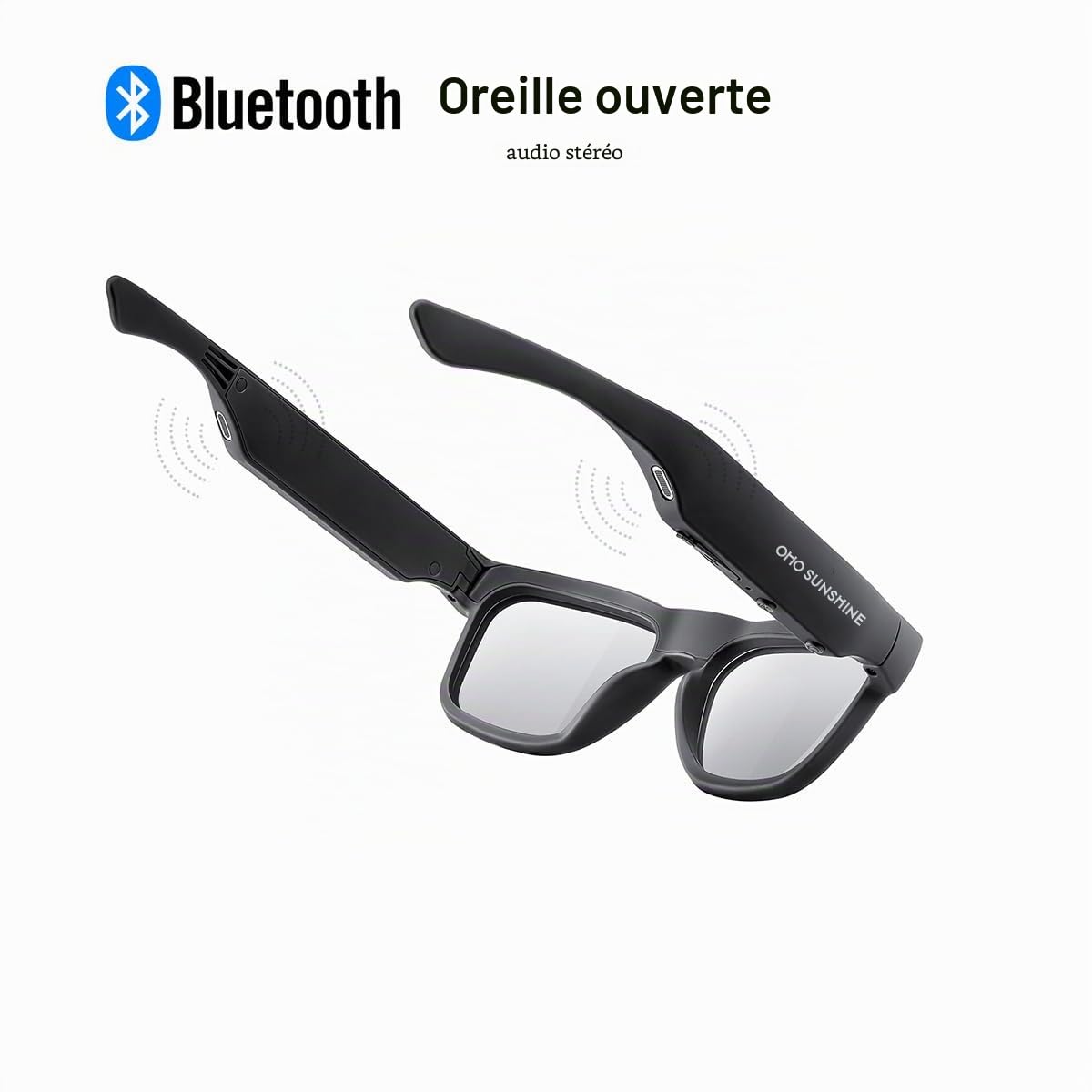 OHO 4K Ultra-Lightweight Smart Glasses, AI Chat & Real-Time Translation, OHO App Supported, Record-While-Charging, UV400 Lens