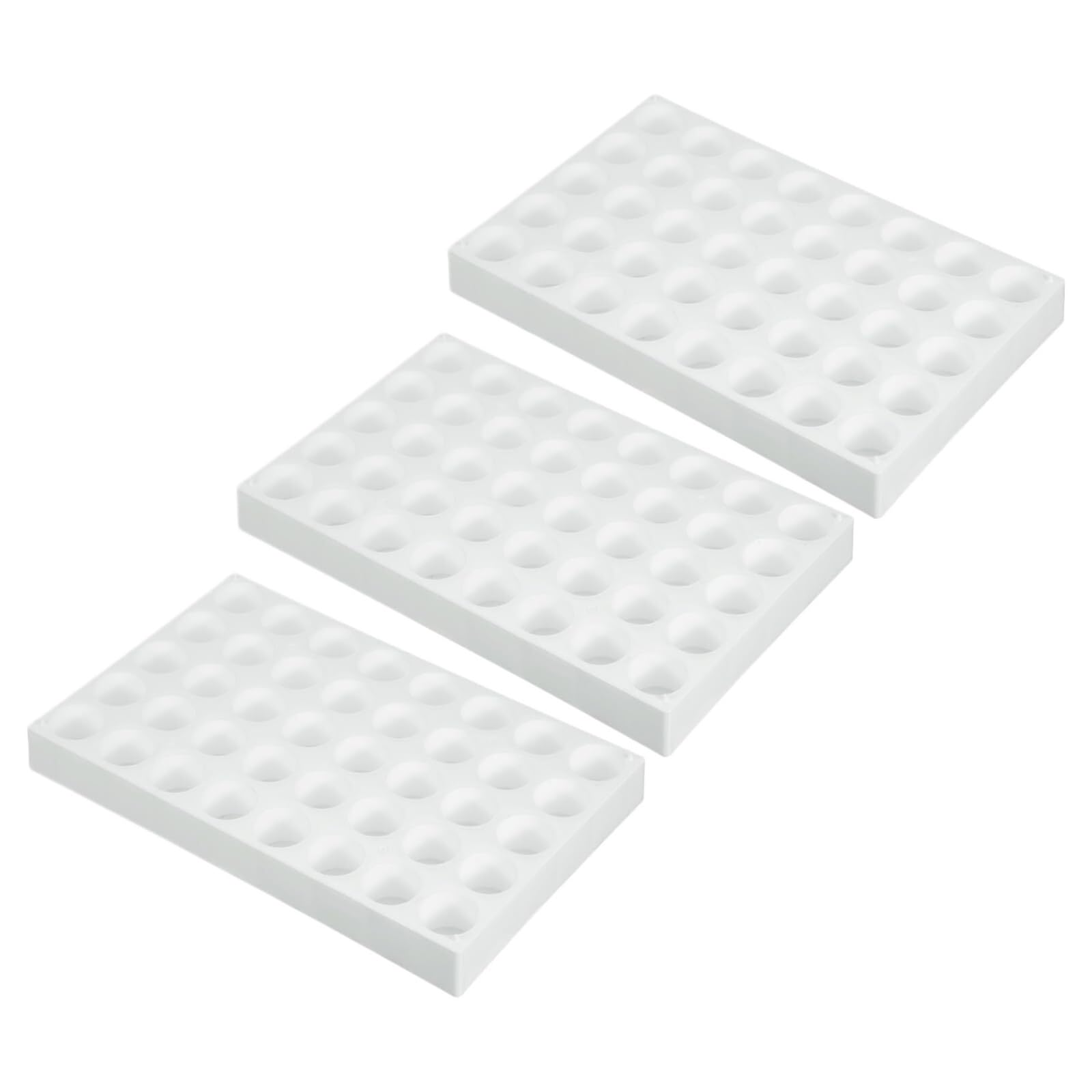 Soporte de plástico para tubos de ensayo, Gradilla apilable for tubos de ensayo 40 pocillos, paquete 3