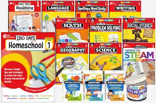 180 Days™: Homeschool Grade 1 Set: Every Subject, Every Day (180 Days of Practice)