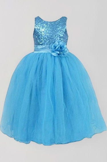 Girl's Sequined Gown Frozen Elsa Dress…