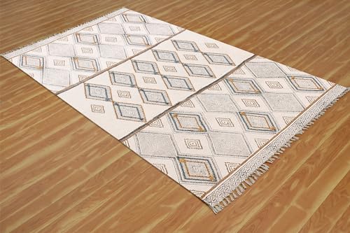 Alfombra de pasillo para dormitorio pequeño estilo Kilim 5