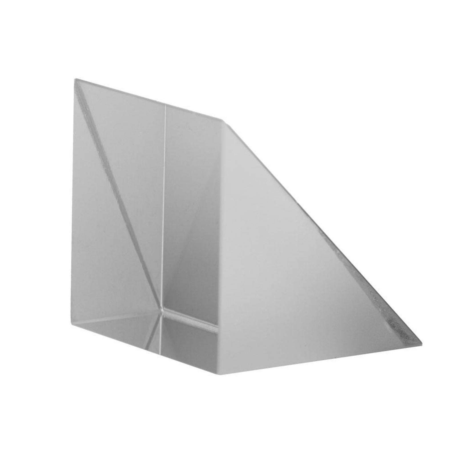 Kuuleyn Glass Right Angle Triangle Prism, Optical Prism, Triangular Prism K9 Optical Glass Three Base Light Triangular Prism for Teaching Tool Gift(15 * 15 * 15)