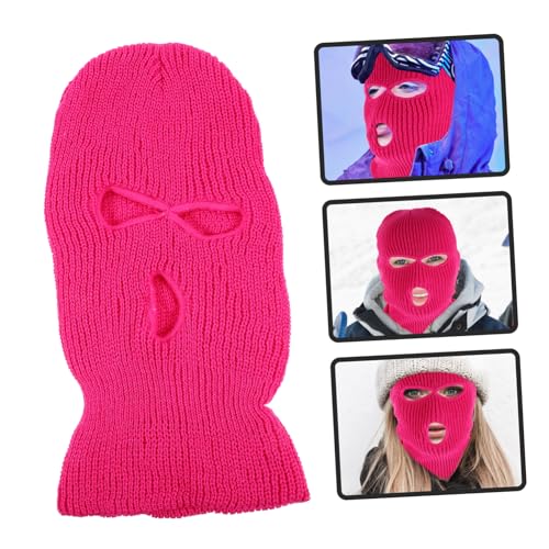 NOLITOY Mascarilla de Lana para Invierno con 3 Agujeros para Cubrir el Rostro Completo para Hombres y Mujeres, Máscara Facial Caliente para Actividades Al Aire Libre en Frío miniatura 5