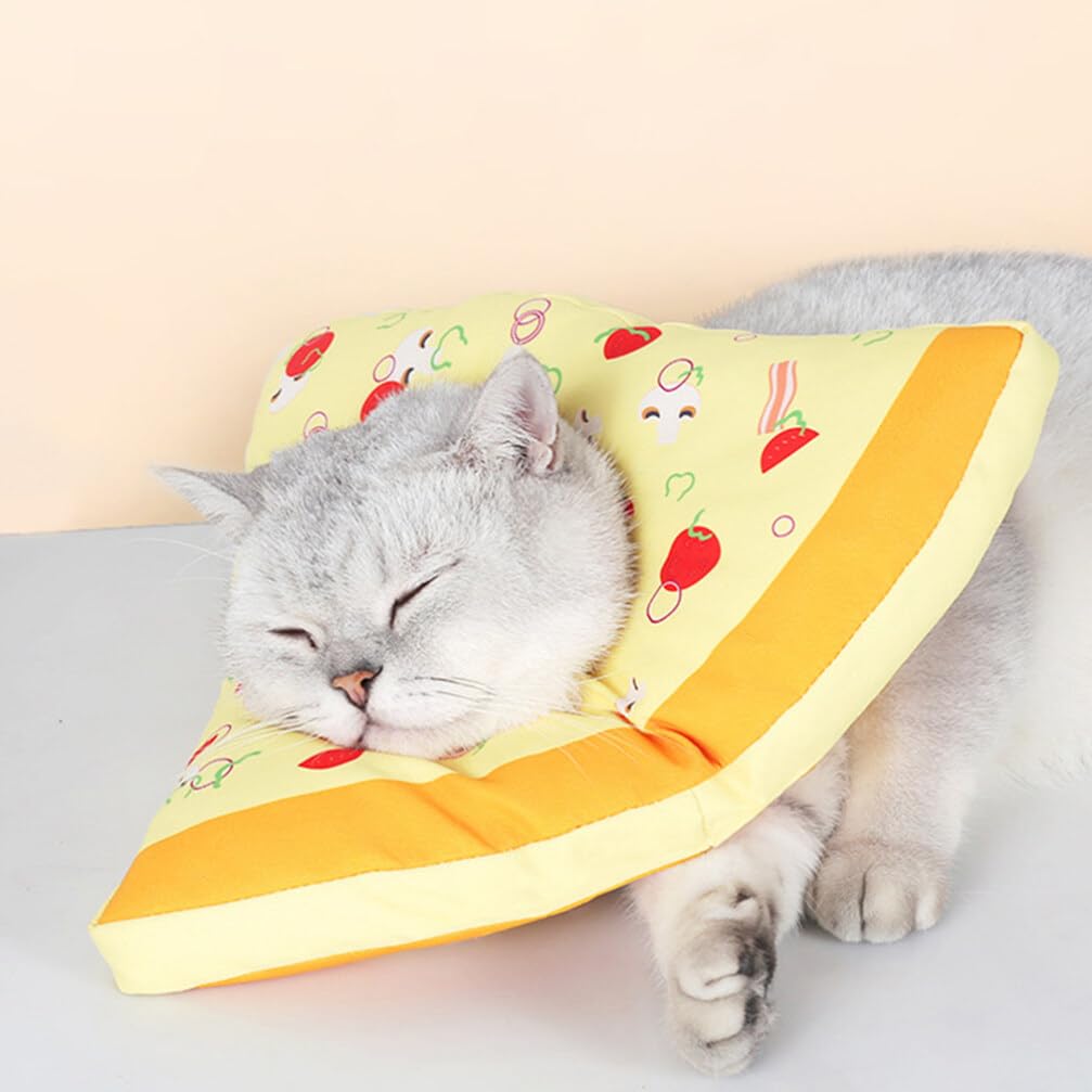 Amazon | ペット 首輪 猫 コーン 調整可能 回復 首輪 ピザ 首輪