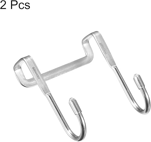 Miniatura 3 de HARFINGTON Ganchos para cajones de gabinete, paquete de 2 ganchos de acero inoxidable extendidos en forma de S para puerta de baño, cocina, tono