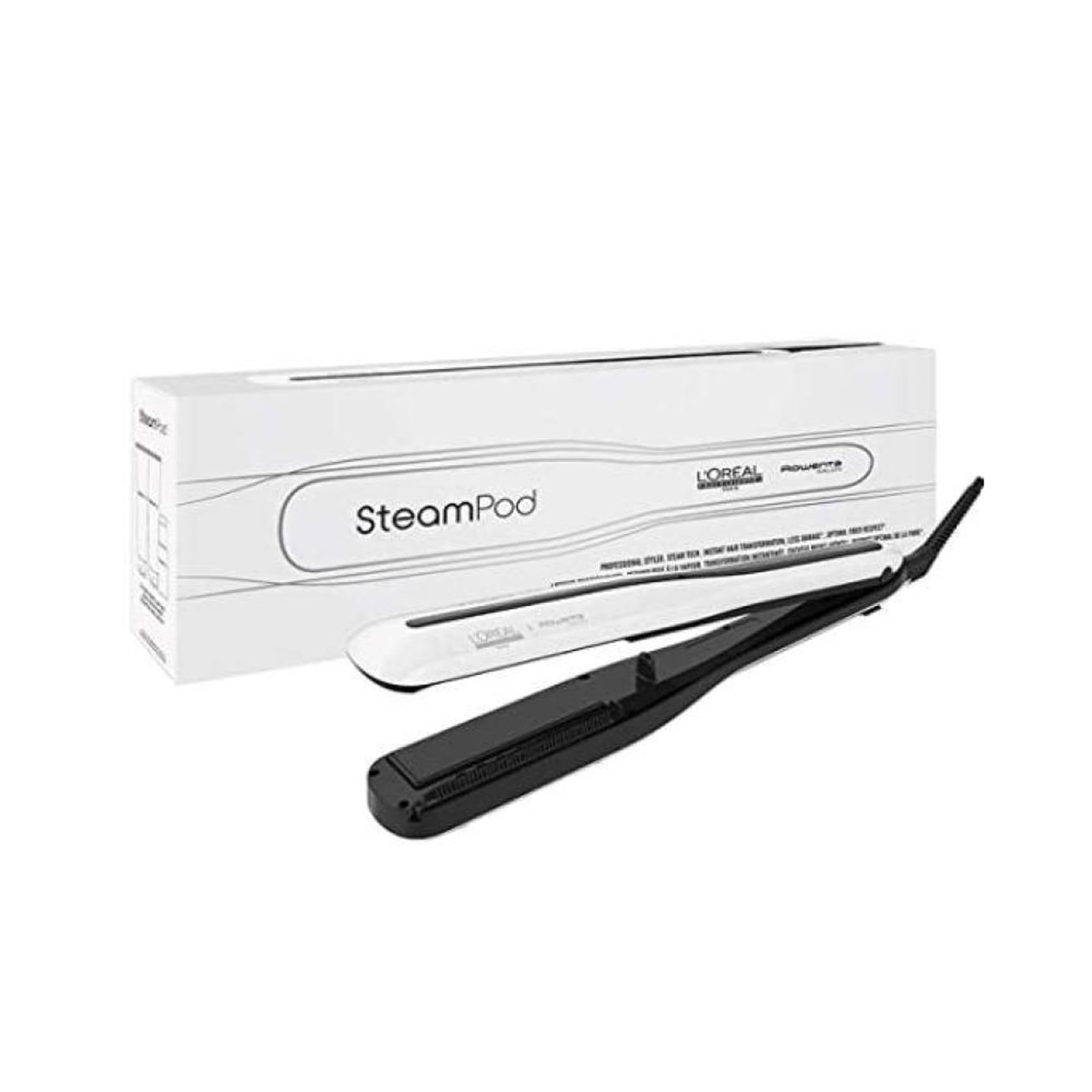 L’Oréal Professionnel, Steampod, Plancha de Pelo Profesional con tecnología a vapor, para un Cabello Liso y Ondas Naturales, Enchufe Europeo, Color Blanco