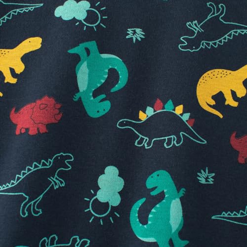 Boys' Long Sleeve Hooded Sweatshirt Autumn Winter Toddler Boys Girls Long Sleeve Cartoon Prints (Dark Blue, 2-3 Years)3