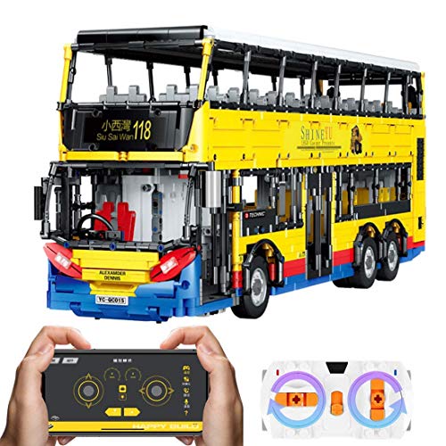 n.g. Home Decor Technischer RC Bus Bausteine Set Fernbedienung Doppeldecker Bus Modell mit 4 Motoren 4255 Teile…