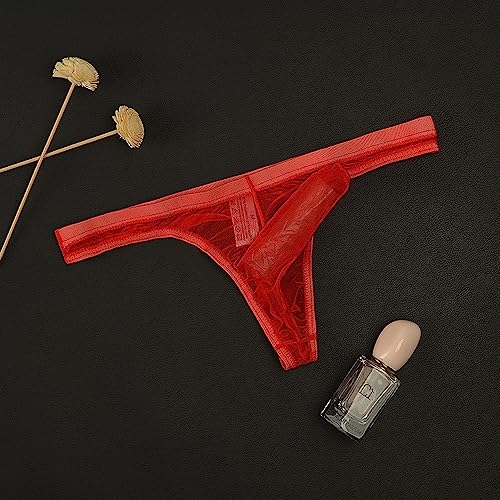 Men's Ultra-Thin Elephant Nose Pouch Thong Underwear Breathable Mesh G-String Thongs Panties2
