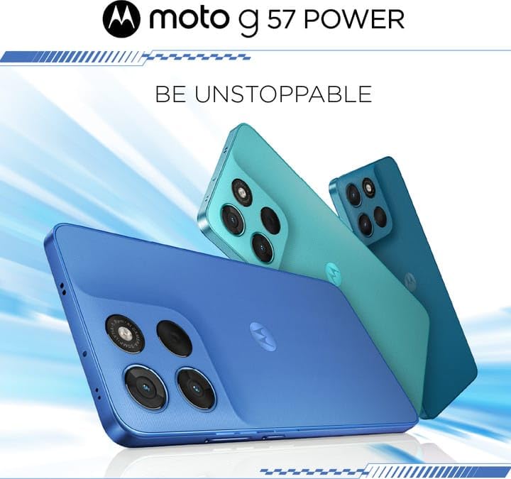 Image of Motorola G57 Power (Corsair, 8GB RAM, 128GB Storage) | Snapdragon 6s Gen 4 Processor | 6.72 inch FHD+ Display | 50MP LYT-600 + 8MP Ultrawide | 8MP Selfie Camera | 7000mAh Battery, 33W TurboPower | IP64