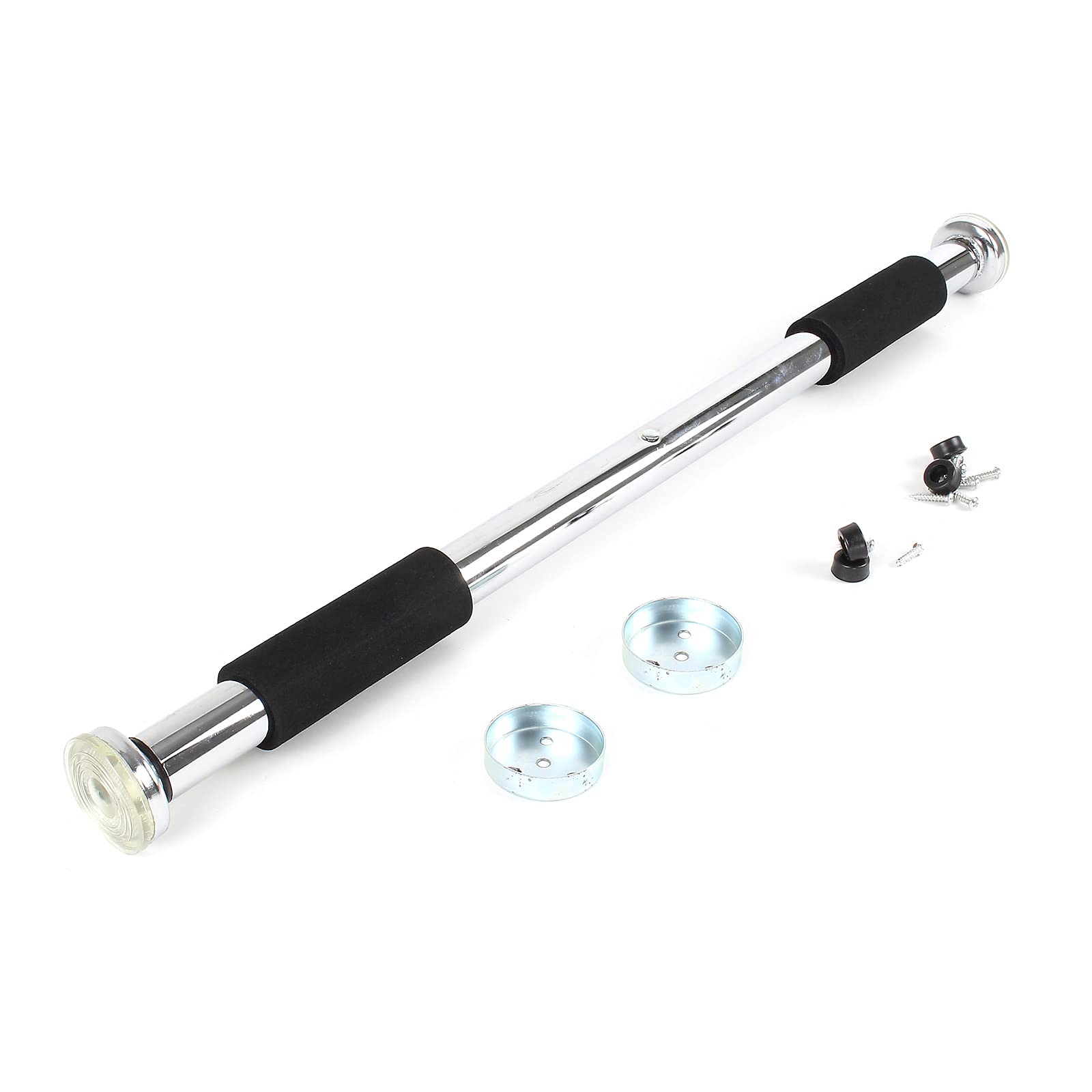 WilTec Barre Gymnastique de Traction - Ø 30 mm - en Acier chromé - Charge Max. 100 kg