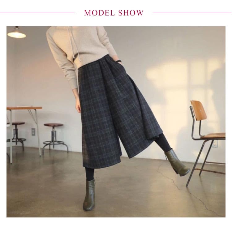 スペッチオ SPECCHIO シャトルプリーツキュロットフレアパンツ