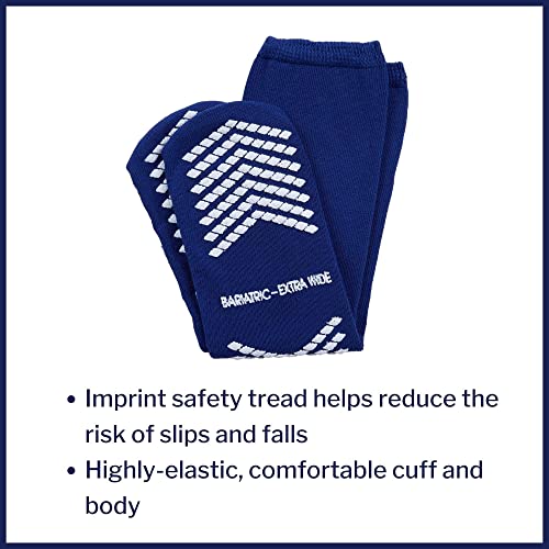 McKesson Unisex Non-skid Slipper Socks Adult Sz. 10.5 to 11.5XWide Blue2