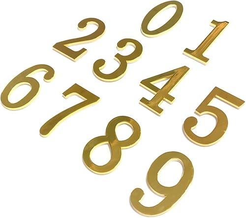Miniatura 2 de Números de buzón de metal de 3 pulgadas, números de casa de aleación de zinc maciza para exteriores, números de dirección 3D autoadhesivos para