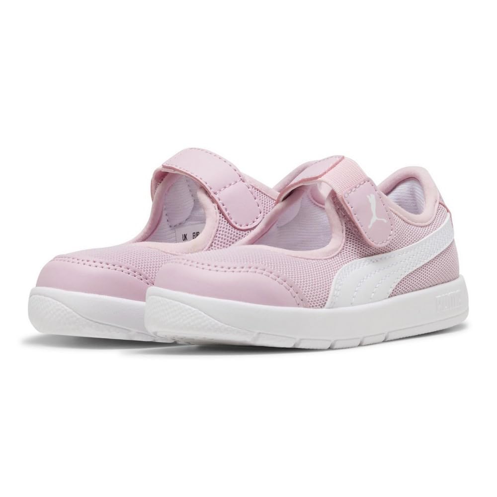 Puma Unisex Infant Rose Mauve,White Courtflex V3 Lina V Sneakers Toddlers, Rose Mauve/White, Shoes Size 4