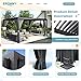 EROMMY 10' x 12' Outdoor Louvered Pergola, Patio Hardtop Gazebo, Sun Shade Shelter, Adjustable Metal Roof Hardtop Gazebo for Deck Patio Garden Yard, Curtains and Netting Included, Gray-Black
