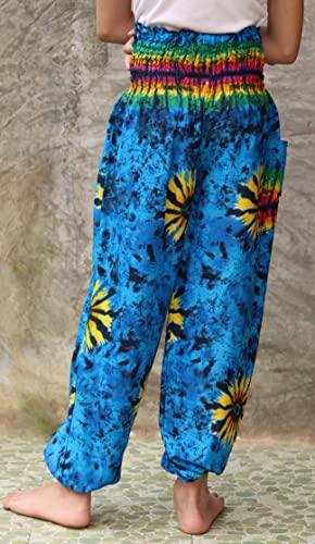 Image of Full Funk Rayon Smock Waist Child Lounging Comfortable Elephant Aladdin Pants