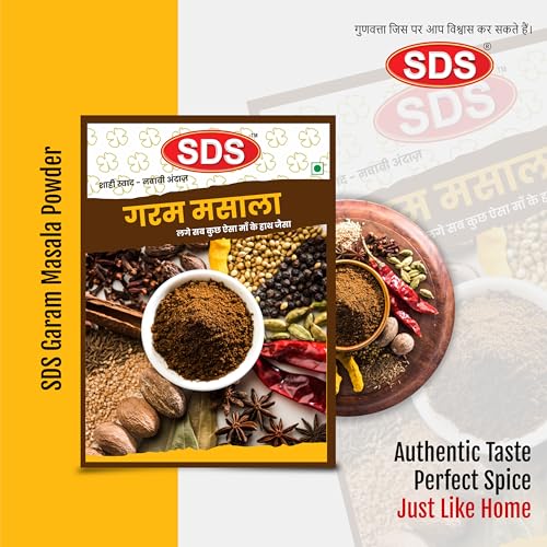 Image of SDS 8-Piece Indian Spice Combo | Haldi, Lal Mirch, Kasuri Methi, Chana, Dal, Chaat, Garam & Golgappa Mix | Essential Masala Pack