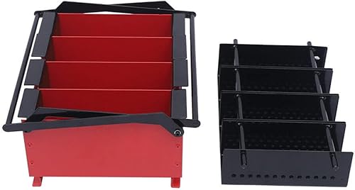 Miniatura 5 de OUKANING Máquina de prensa de papel del fabricante de briquetas del registro de papel negro y rojo 15" ×12.2" ×7.1"