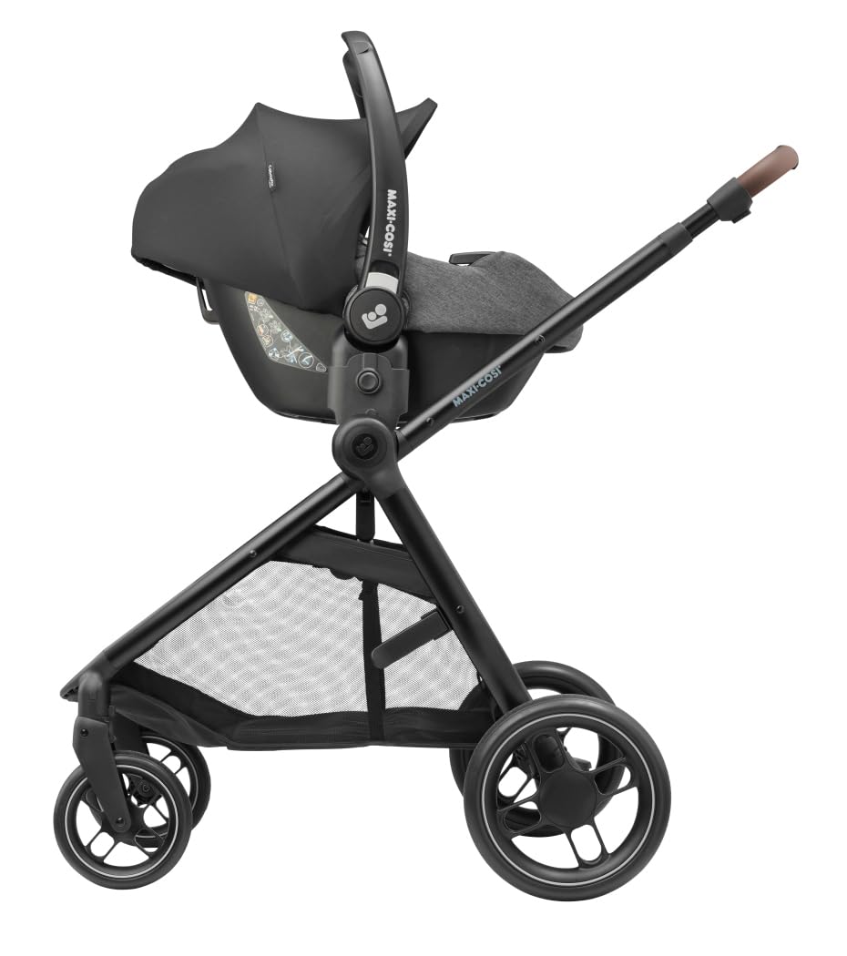 Maxi-Cosi Street Plus Poussette, 0-4 ans, 0-22 kg, pliable à une main, compatible avec tous les sièges auto bébé Maxi-Cosi, 3 positions d'inclinaison, Panier XXL spacieux, Select Grey
