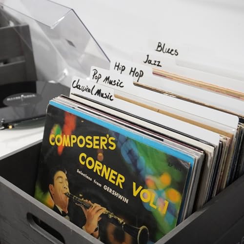 Intercalaires de disque vinyle LP sdroceRyaM en polypropylène blanc x30