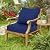 Comcaver Outdoor Chair Cushions 24x24 Inch, Waterproof Fade Resistant Deep Seat and Backrest Cushion Set for Patio Furniture, Navy, 1 Set