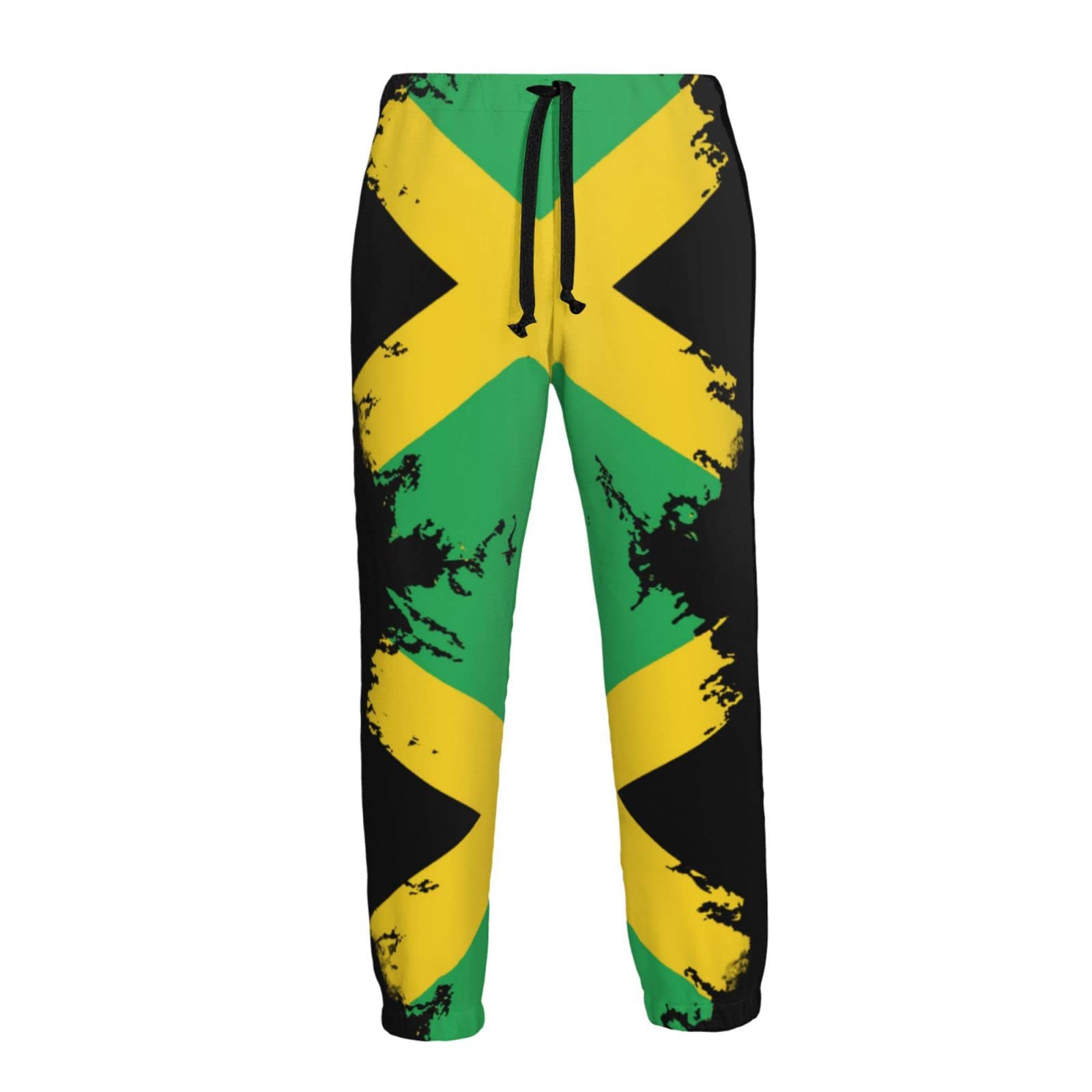 Ufuson Jamaican Jamaica Flag Jogger Sweatpants for Men,Retro Jogger Pants Outfit Funny Sports Trousers Casual Workout Pants