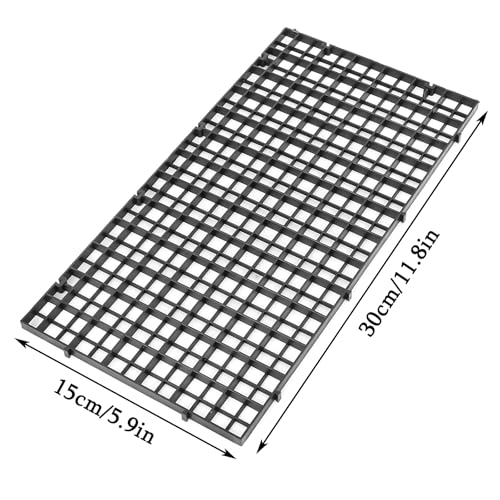 Docache 8 Stücke Aquarium Trennwand, Aquarium Tank Grid Trennung, Modulares Design für Regenwald-Aquarien-Gestaltung, einfach zusammenzusetzen (Schwarz-ohne Zubehör)