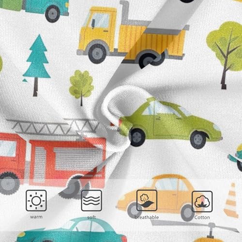 Cotton Girls Underwear Toddlers Colorful Cartoon Vehicles Cars White Panties for Girl Flower Briefs Underpants 2t3