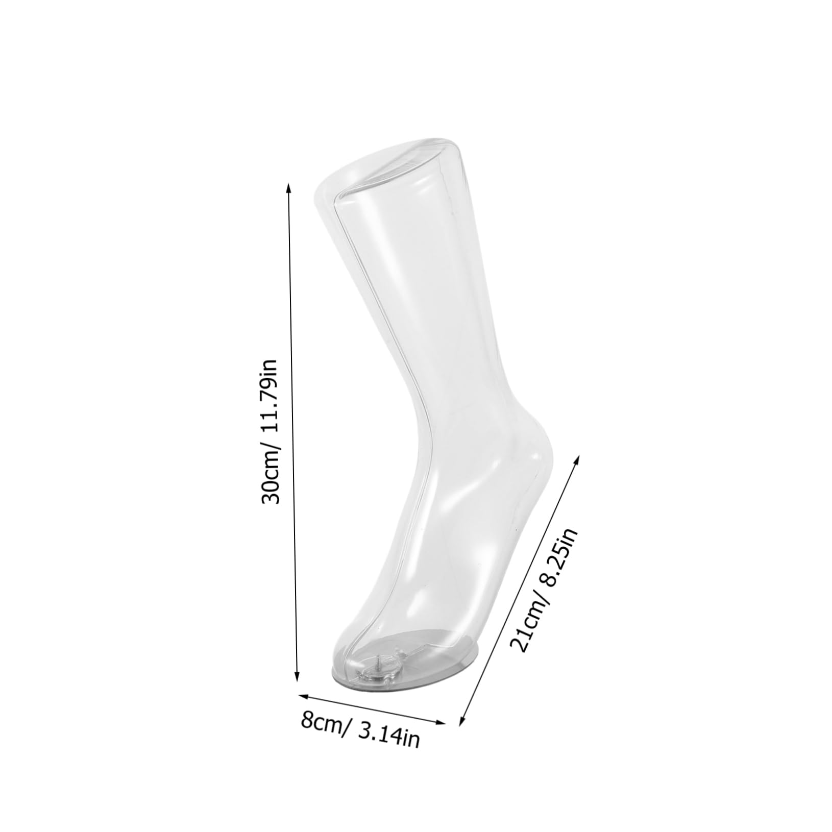 VOSAREA Women's Socks Foot Mold Display Model Foot Socks Stand Sewing Mannequin Fake Ankle Monitor Shoe Display Mannequin Clear Plastic Shoe Tree Leg Model PVC Transparent