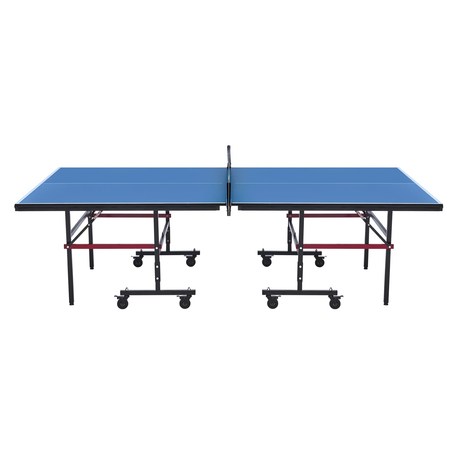 VEVOR Table de ping-pong pliable MDF 18 mm avec filet à serrage rapide et roues verrouillables
