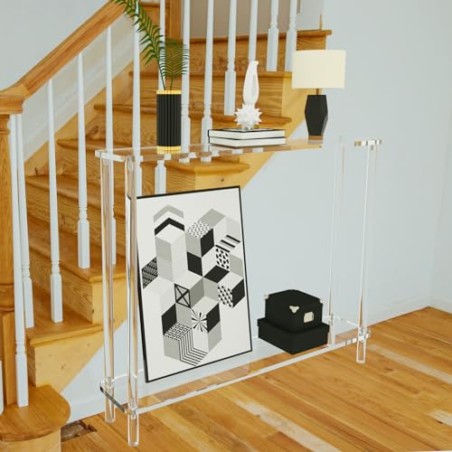 30% Off Clear Acrylic Narrow Console Table for Entryway - Image 2