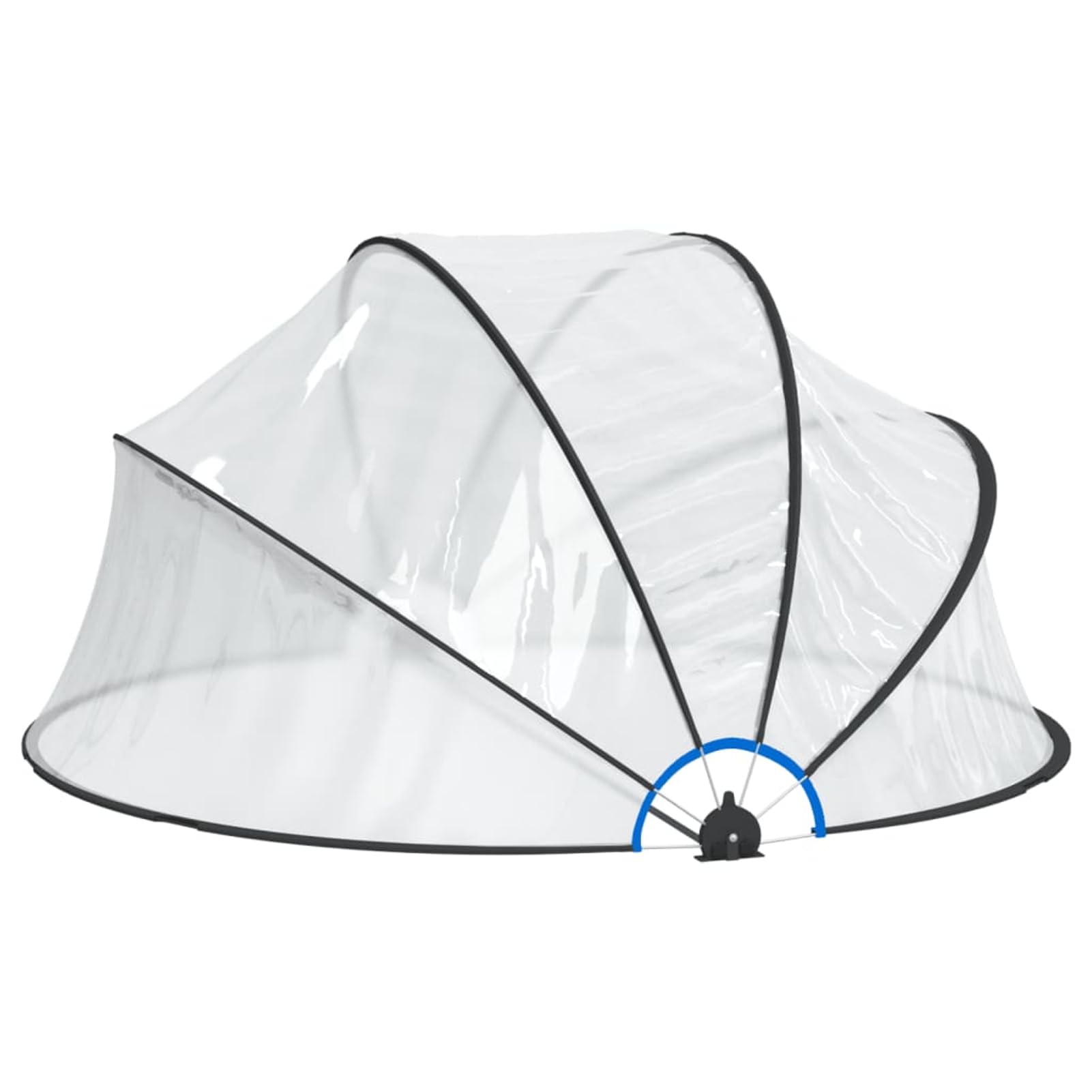 Gecheer Dôme de Piscine Transparent PVC UPF 30 - Protection Solaire et Pluie, 315x158 cm, Convient aux Piscines Intérieures et Hors Sol