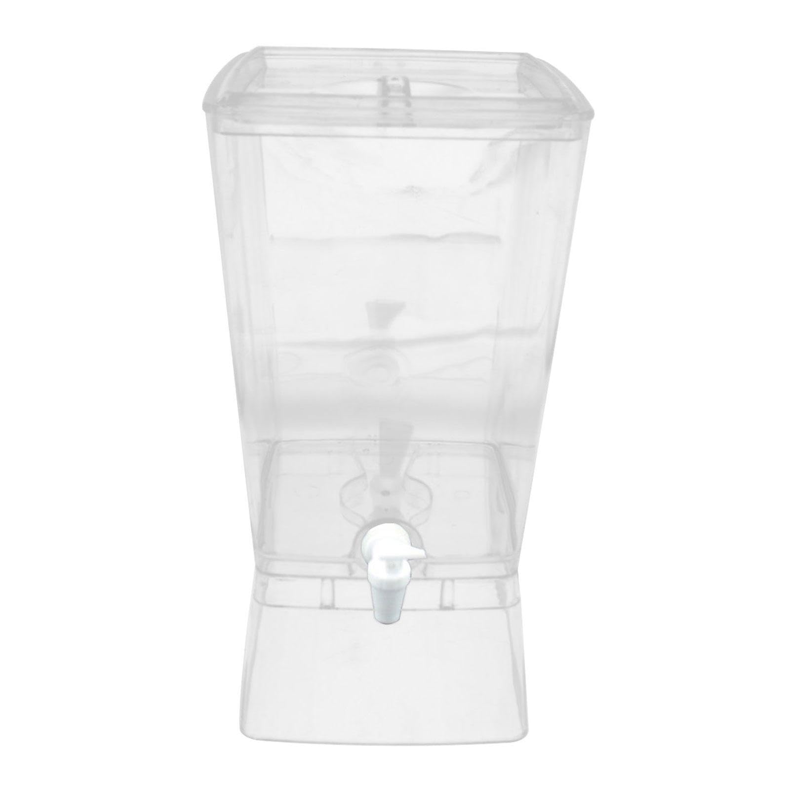 Fontaine à Boissons glacées carrée et Transparente de 10 L avec Robinet intégré, idéale pour Les événements en extérieur.