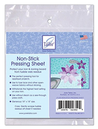 June Tailor Fabric Non-Stick Pressing Sheet-18-inch x 18-inch